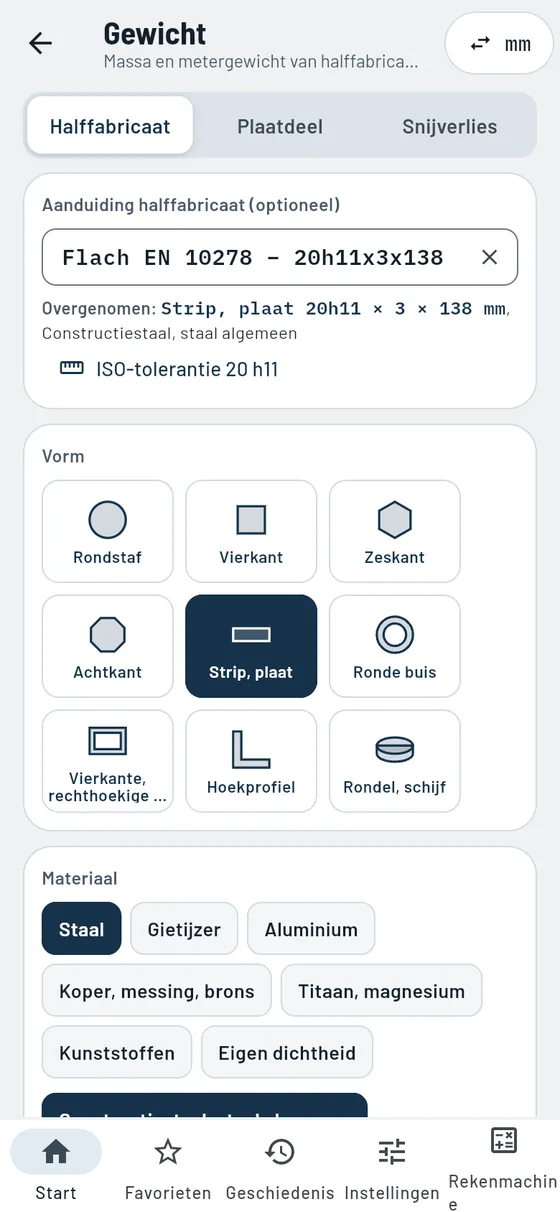 Gesello: gewichten – aanduiding plakken
