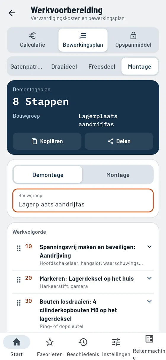 Gesello: werkvoorbereiding – montage