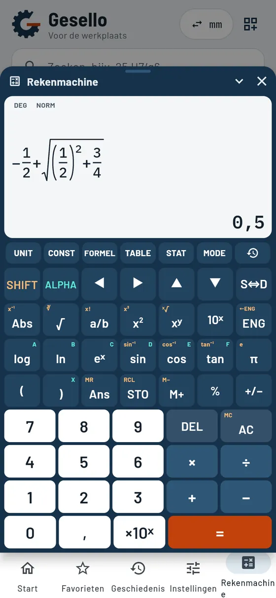 Gesello: rekenmachine