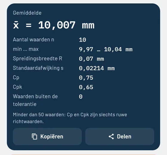 Zo ziet het eruit in Gesello: meten & keuren