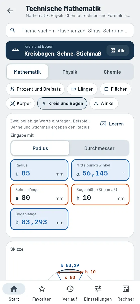 Gesello: Technische Mathematik – Bogenlänge