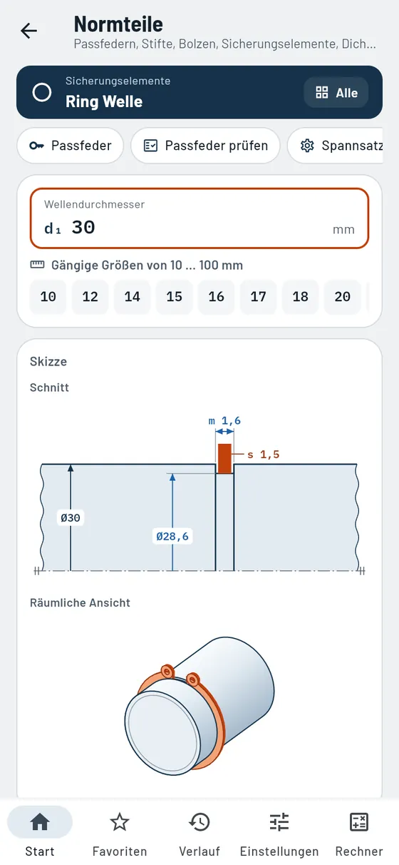 Gesello: Normteile – Sicherungsring