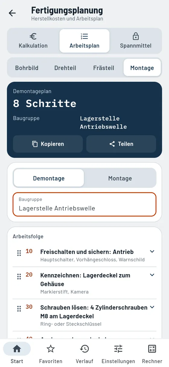 Gesello: Fertigungsplanung – Montage
