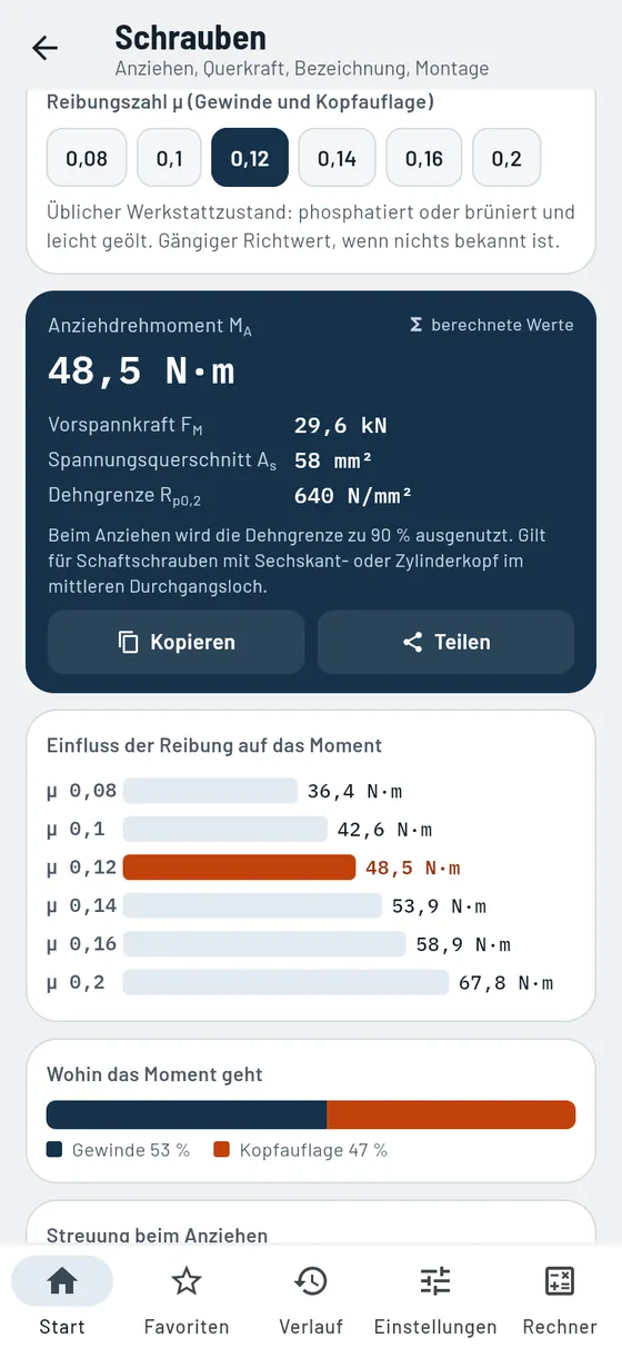 Gesello: Schrauben – Anziehdrehmoment M10 8.8