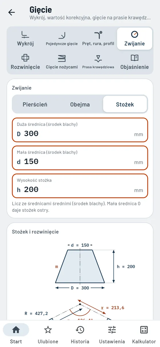 Gesello: gięcie