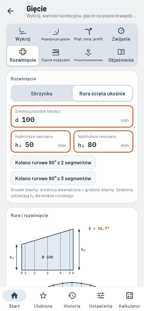 Gesello: Gięcie – rura cięta skośnie