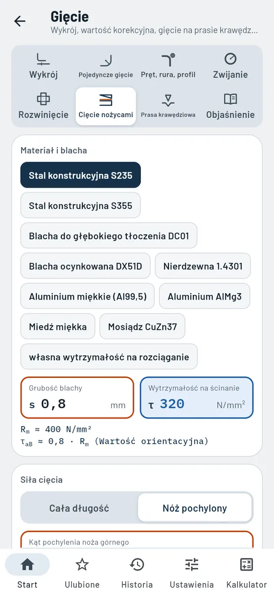 Gesello: Gięcie – cięcie nożycami