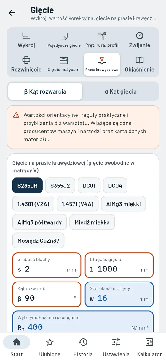 Gesello: Gięcie – gięcie na prasie krawędziowej
