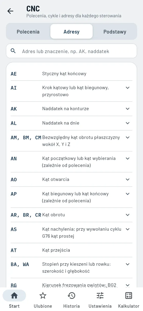 Gesello: CNC – adresy z wyszukiwaniem