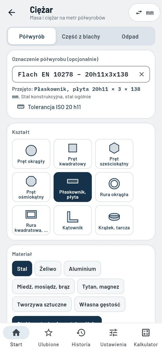 Gesello: Ciężar – wklej oznaczenie