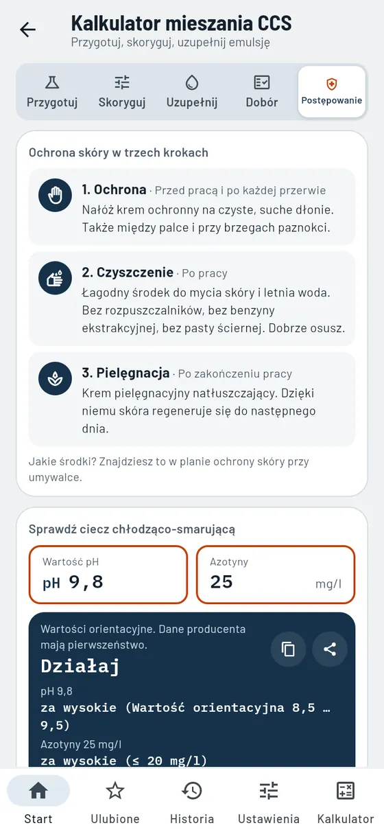 Gesello: Ciecz chłodząco-smarująca – pielęgnacja i wartości kontrolne