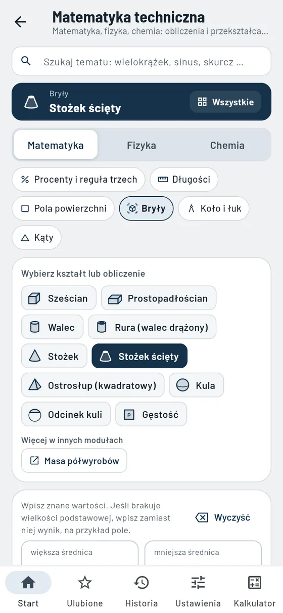 Gesello: Matematyka techniczna – obliczanie brył