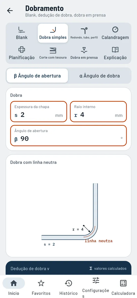 Gesello: Dobramento – Dobra simples