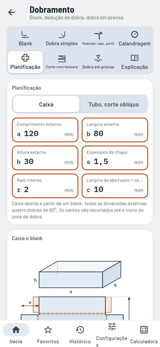 Gesello: Dobramento – Planificação de caixa