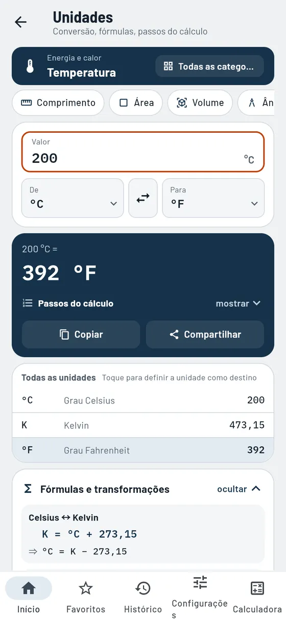 Gesello: Unidades – Temperatura