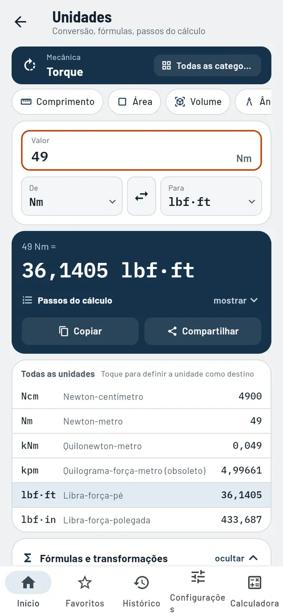 Gesello: Unidades – Torque