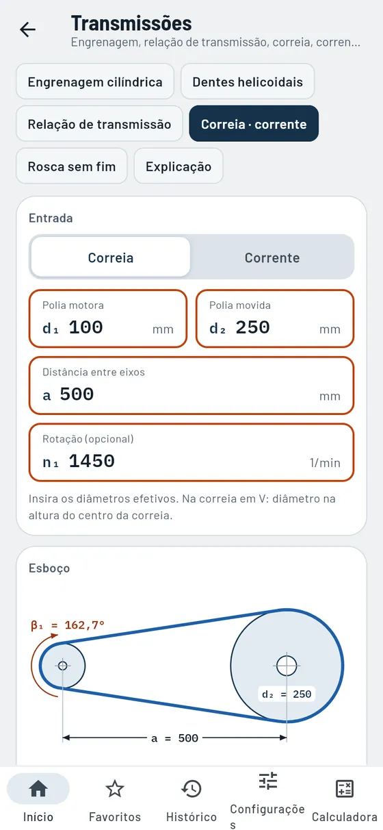 Gesello: Transmissões – Transmissão por correia