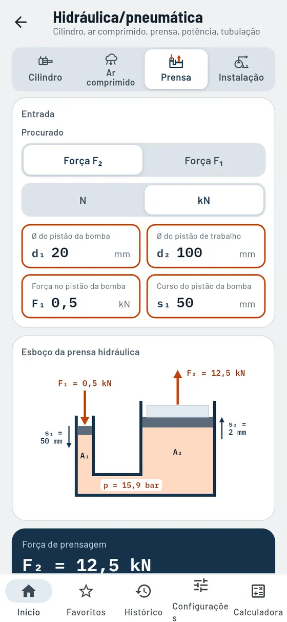 Gesello: Hidráulica e pneumática – Prensa hidráulica