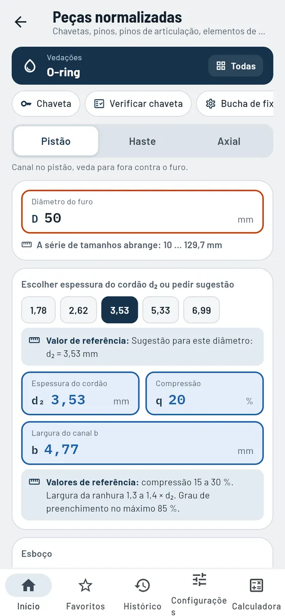 Gesello: peças normalizadas – o-ring