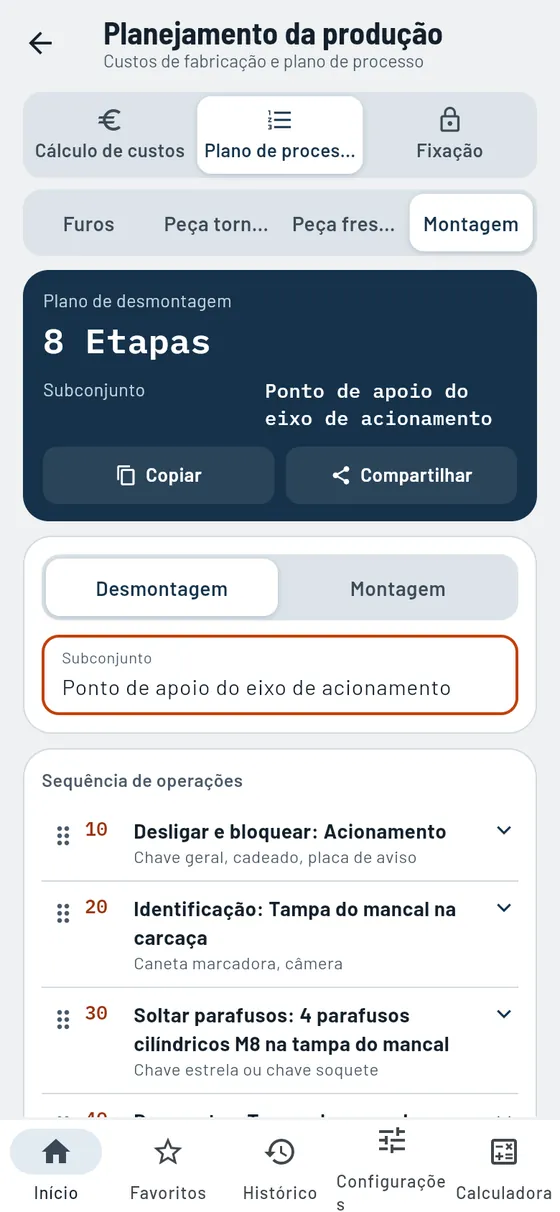 Gesello: Planejamento da produção – Montagem