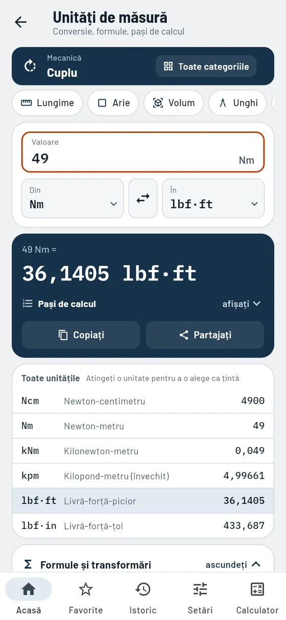 Gesello: Unități de măsură – Cuplu
