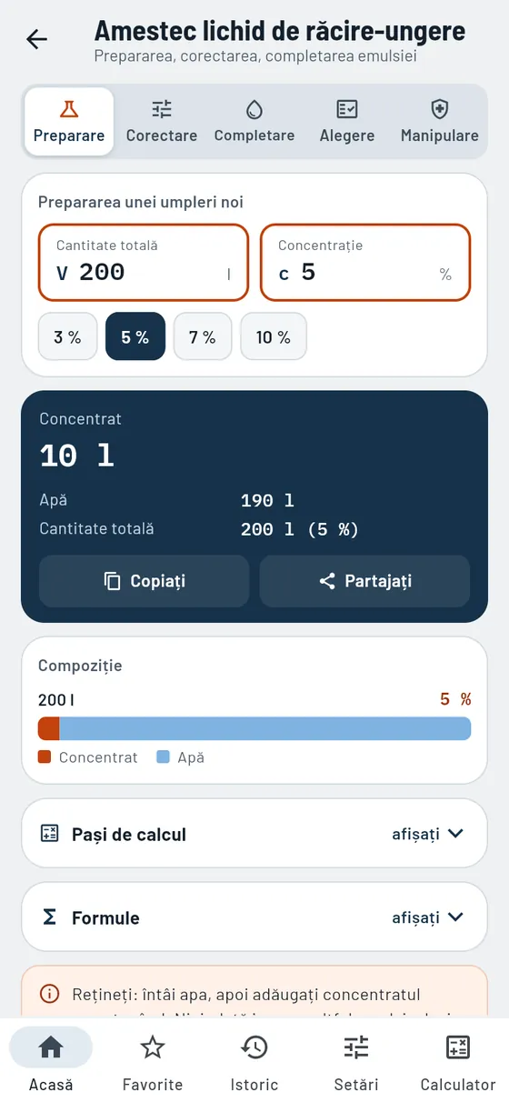 Gesello: Lichid de răcire-ungere – Amestec nou