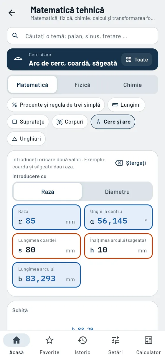 Gesello: Matematică tehnică – Lungimea arcului