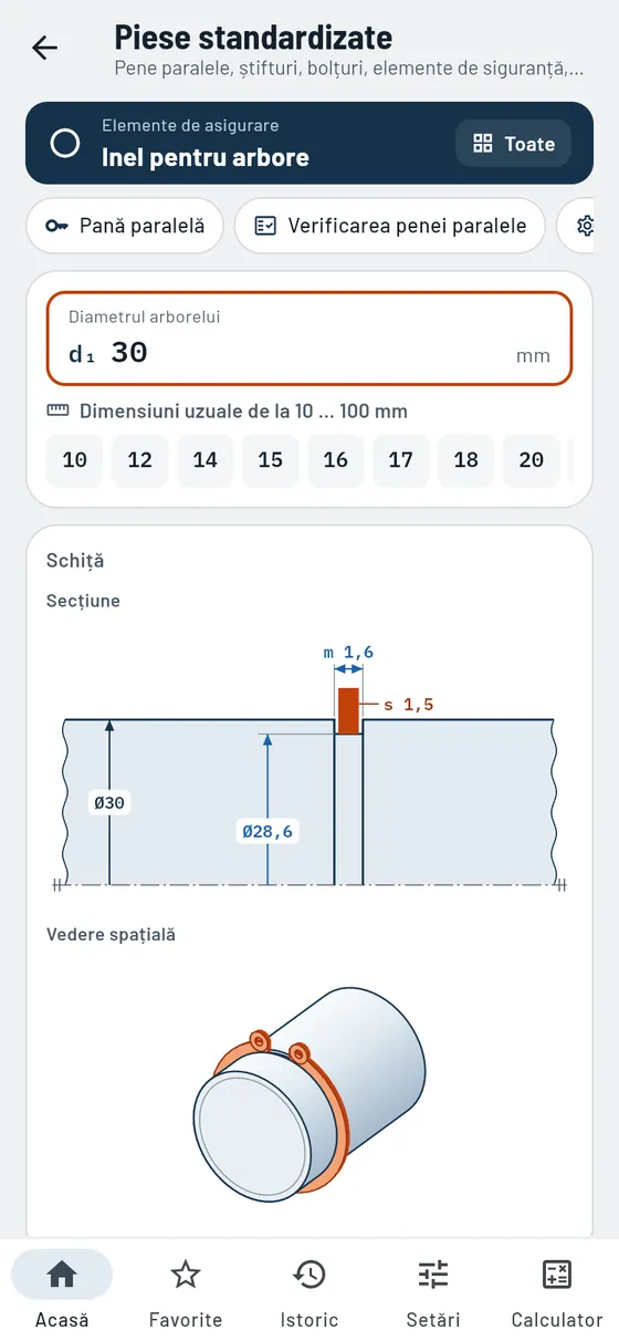 Gesello: Piese standardizate – Inel de siguranță
