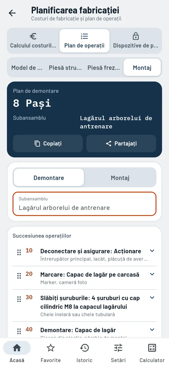 Gesello: Planificarea fabricației – Asamblare