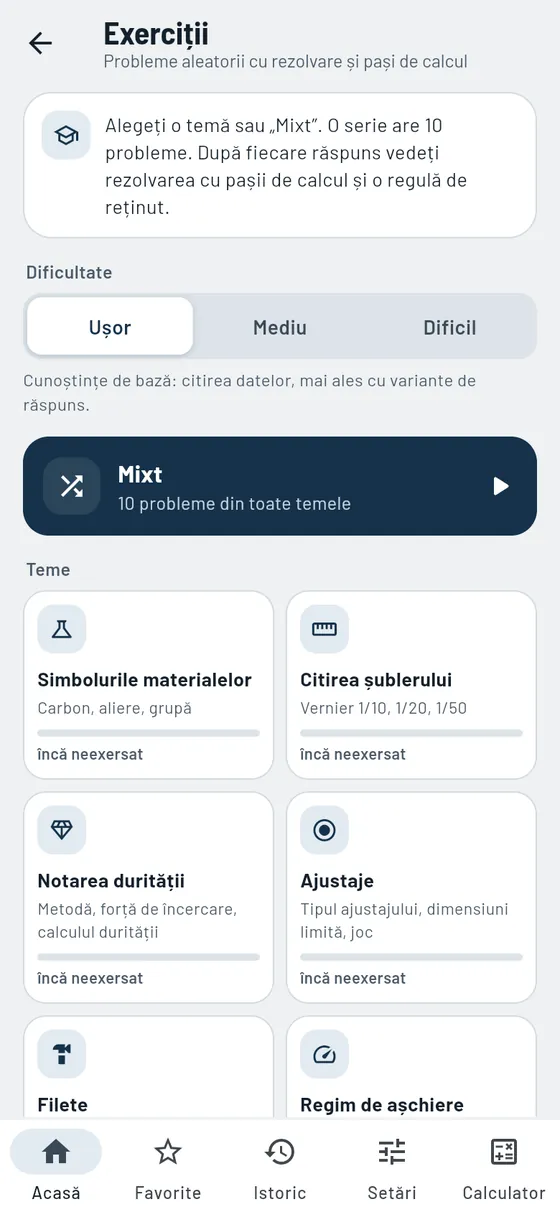 Gesello: Exerciții – Alegerea temelor