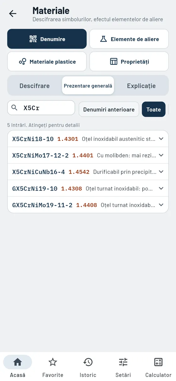 Gesello: Materiale – Prezentare generală