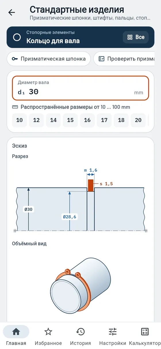 Gesello: стандартные изделия — стопорное кольцо