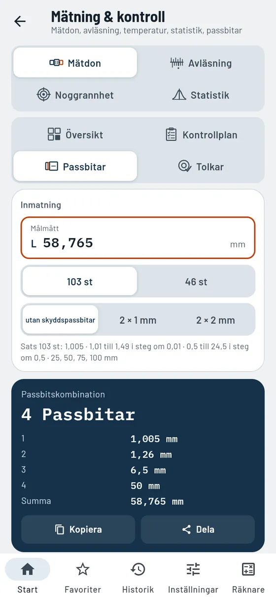 Gesello: mätning & kontroll – kombinera passbitar