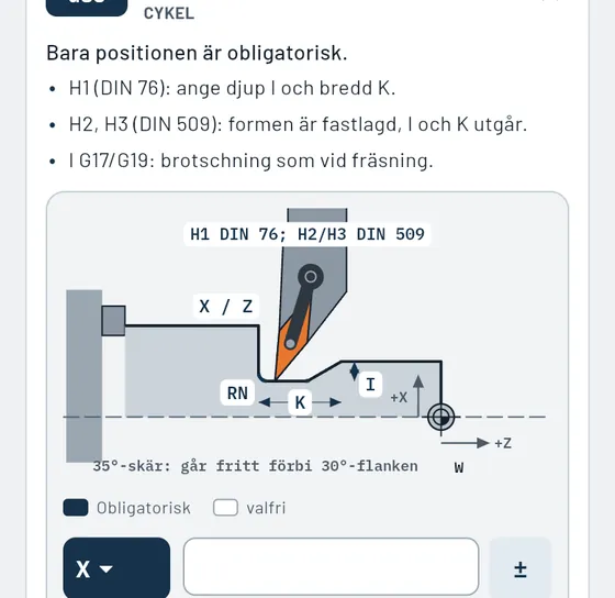 Så ser det ut i Gesello: CNC