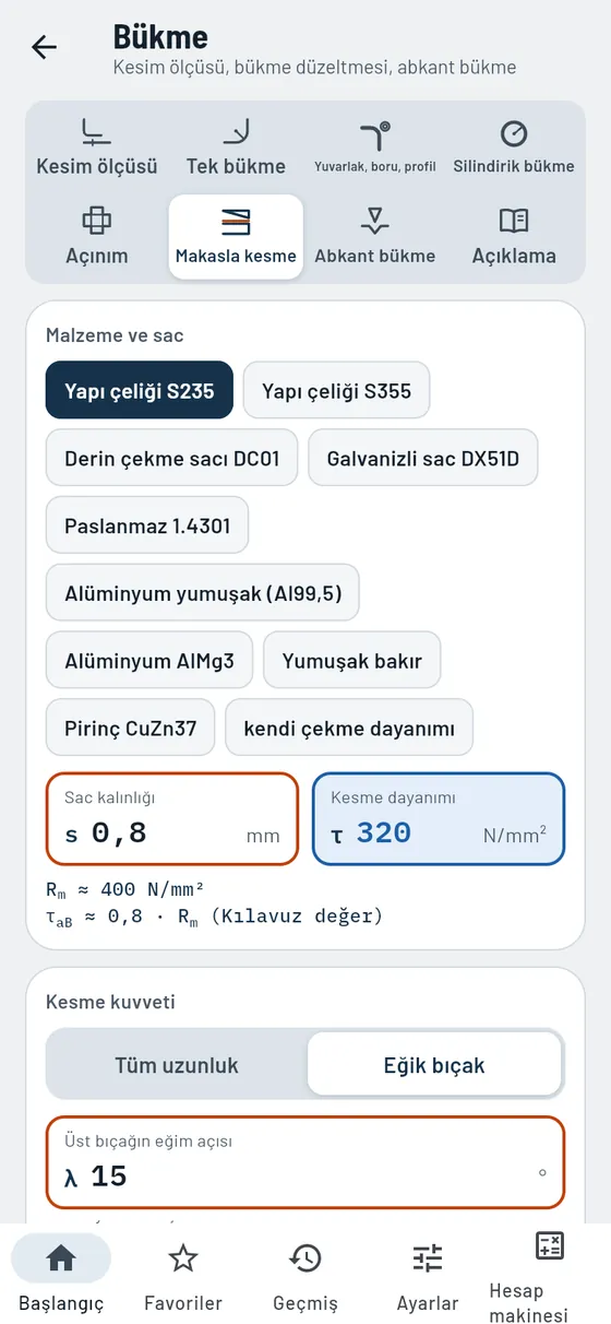 Gesello: Bükme – Kesme