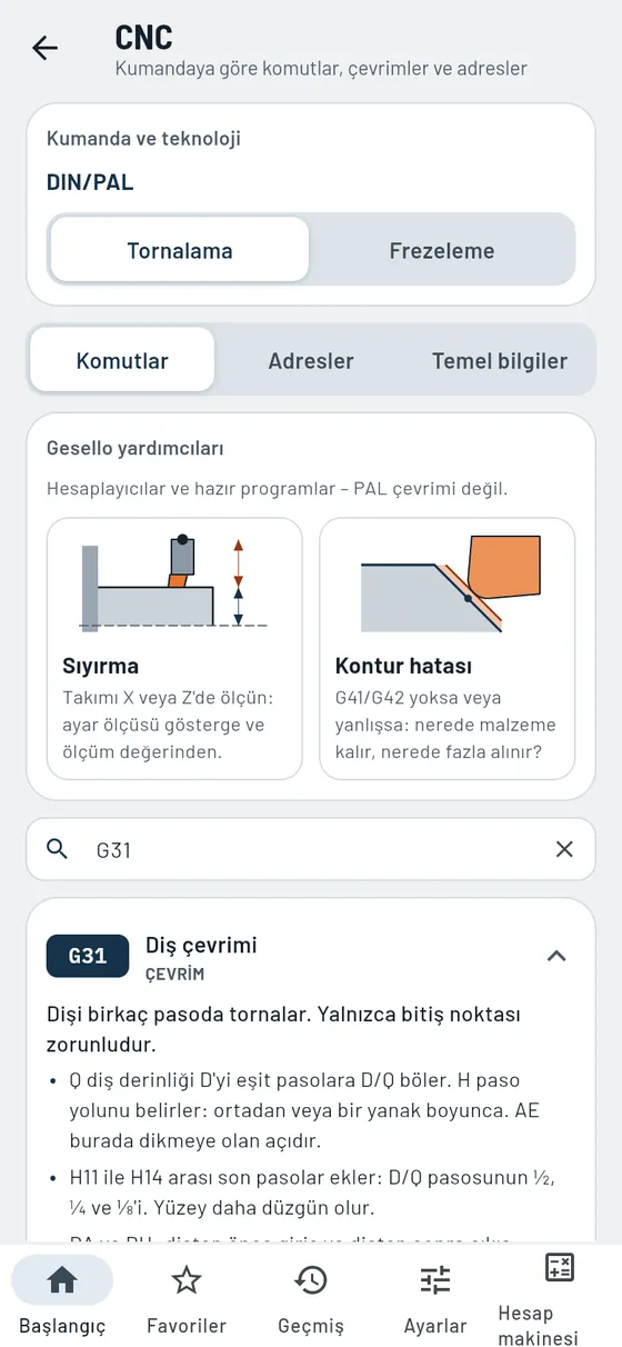 Gesello: CNC çevrimleri