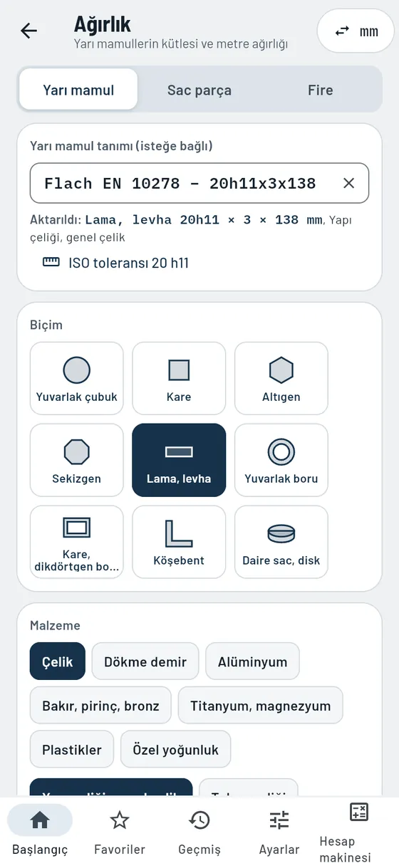 Gesello: Ağırlıklar – Tanımı yapıştır