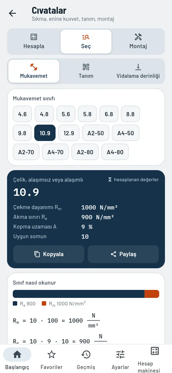 Gesello: cıvatalar – mukavemet sınıfı 10.9
