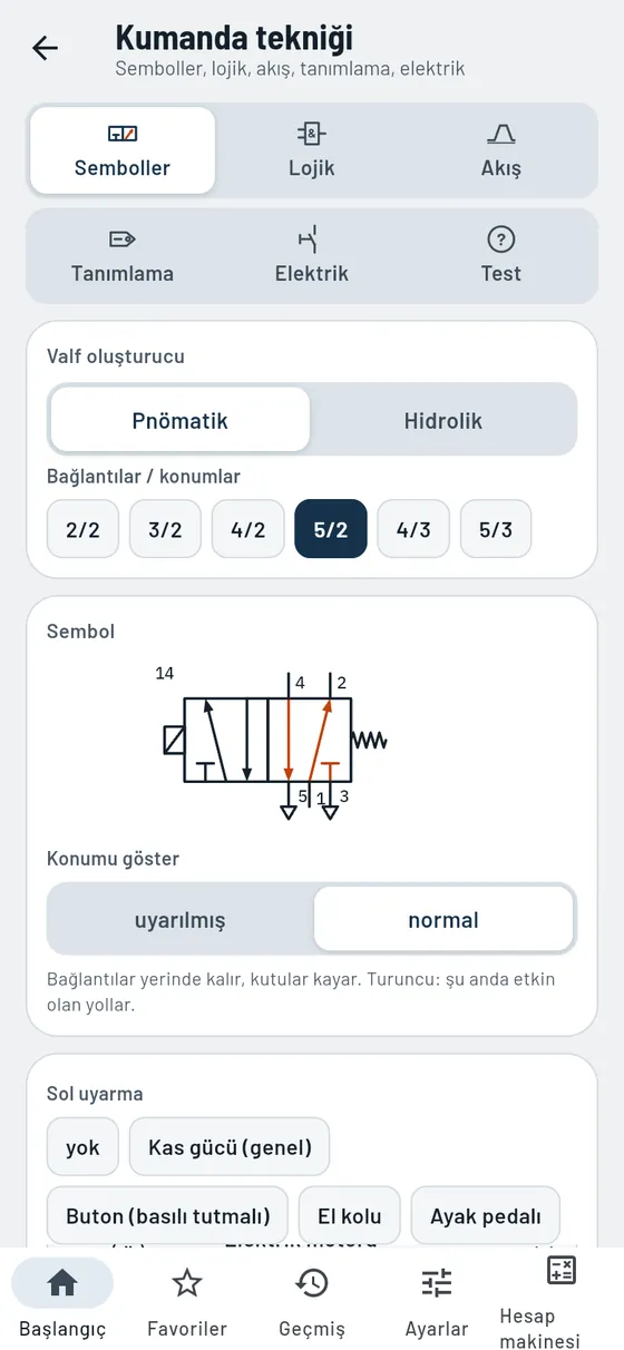 Gesello: Kumanda tekniği – 5/2 valf