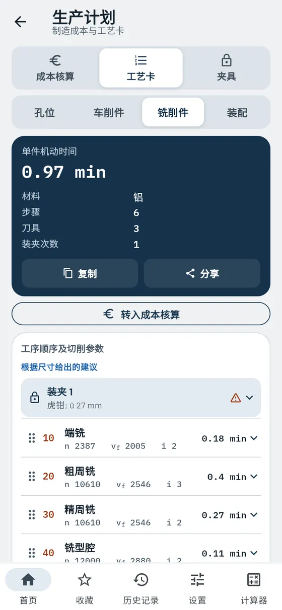 Gesello:生产计划 – 铣削件工艺卡