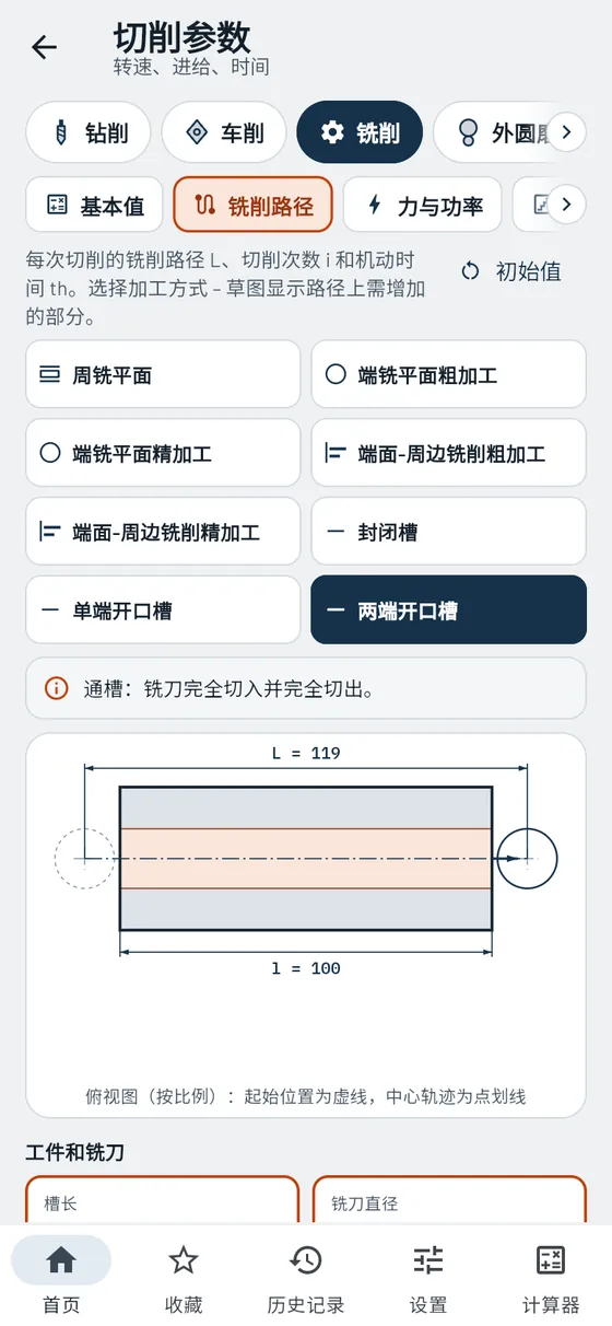 Gesello：切削参数——铣削轨迹和时间